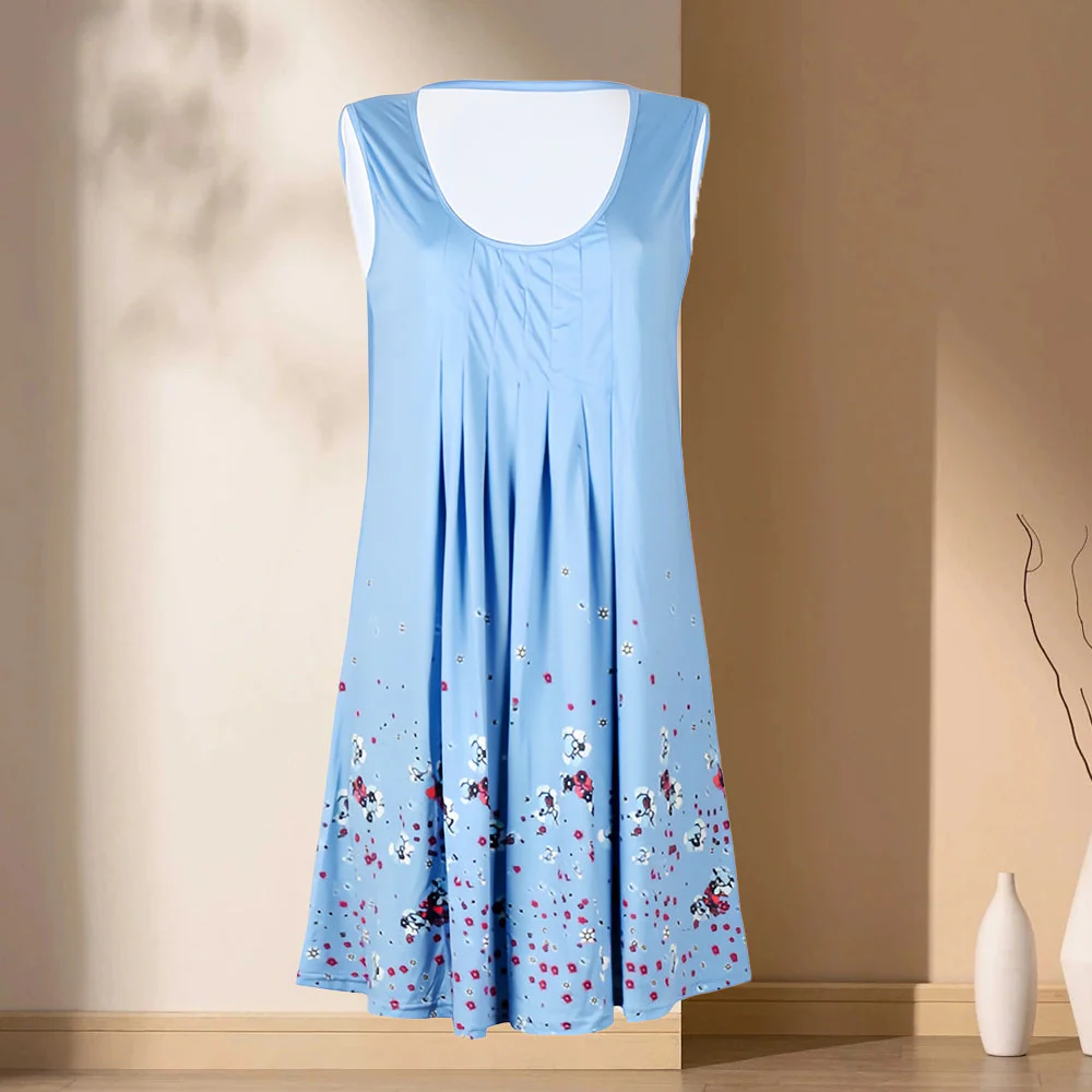 Heidi-Mode | Ärmelloses, Lockeres Kleid mit Blumendruck - Image 7