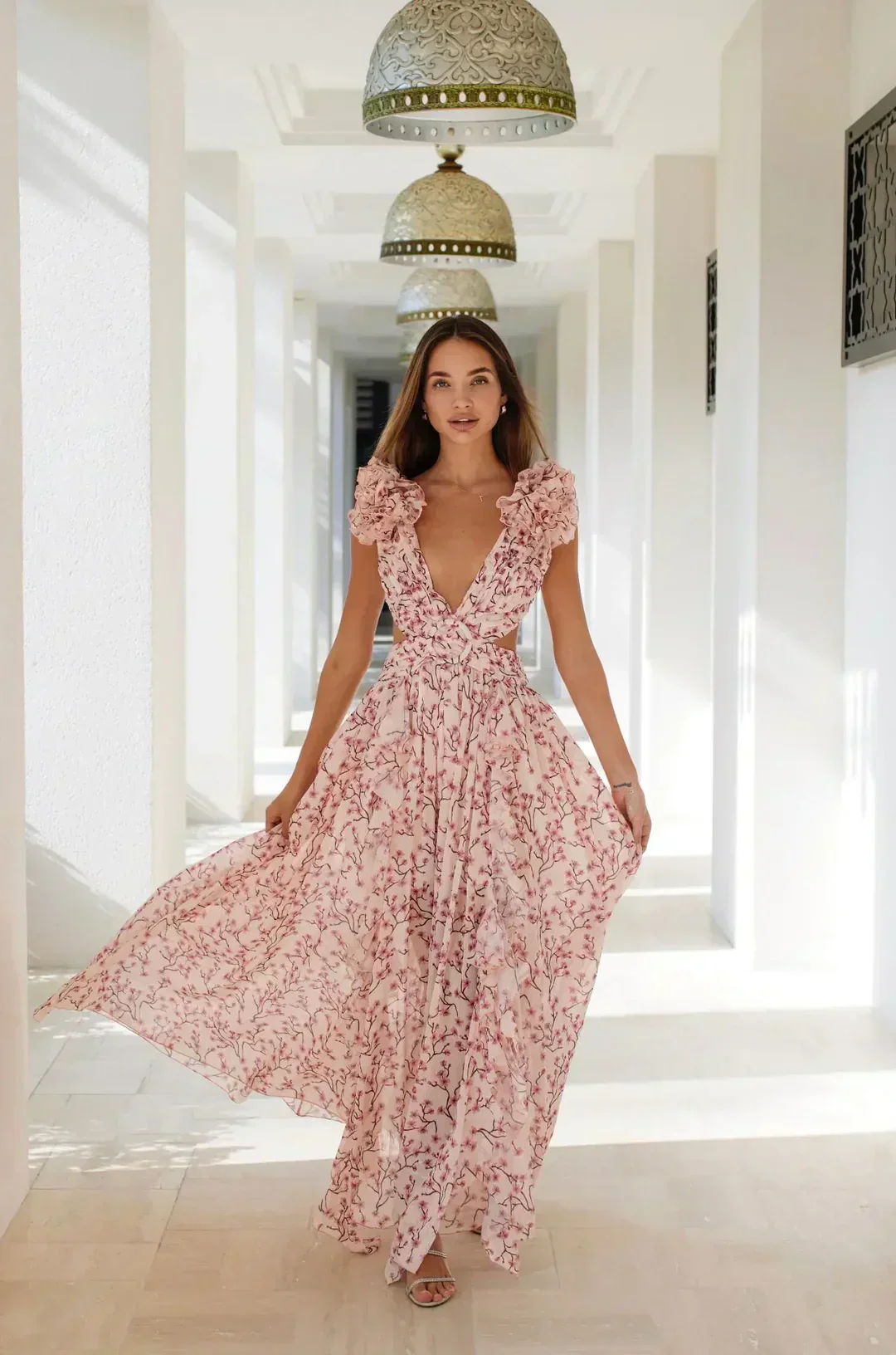 Heidi-Mode | Cutout Rüsch Maxi Kleid - Image 8