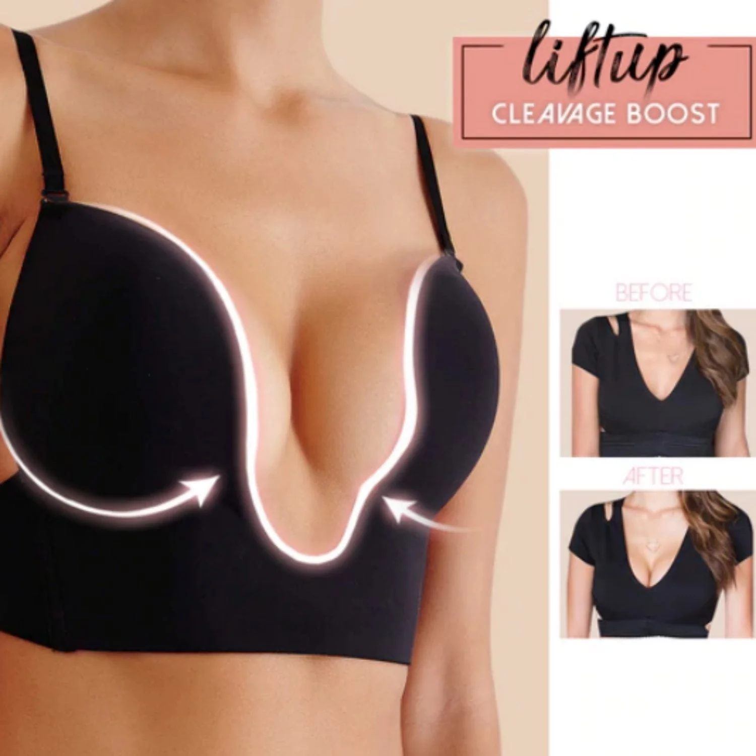 Heidi-Mode | Tauchen Bh, Tiefer Ausschnitt -Push-Up Bh mit Tiefem Ausschnitt und Offenem Rücken! - Image 5