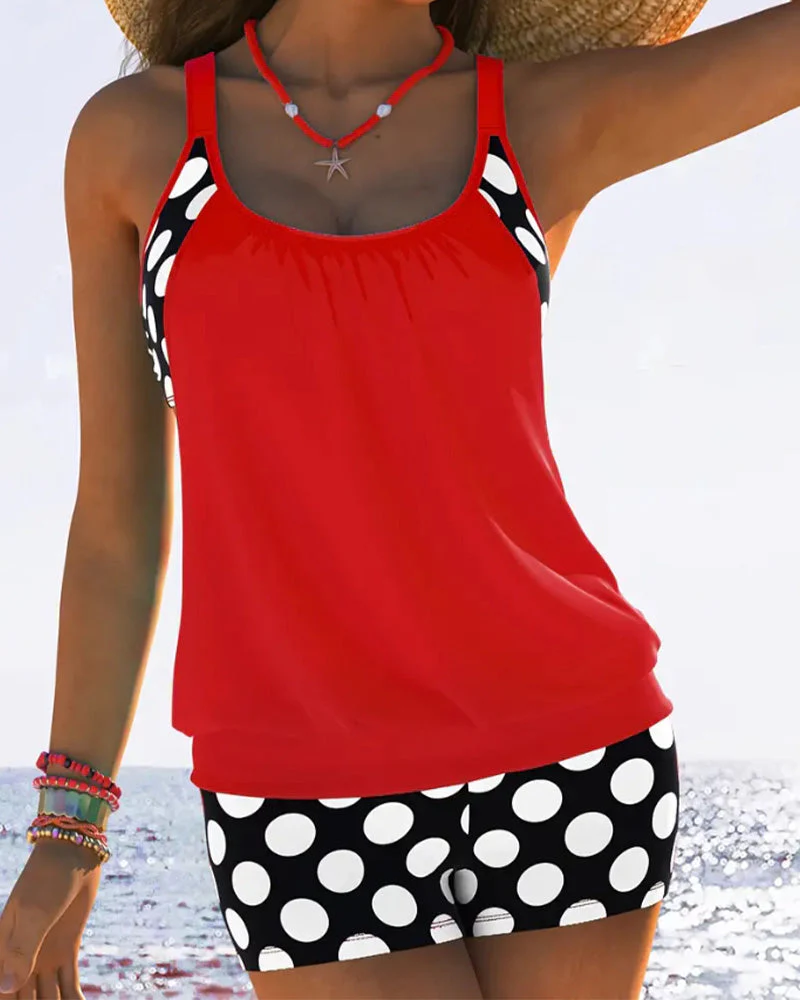 Heidi-Mode | Badeanzug Tanktop mit Polka Dot Boxer - Image 3