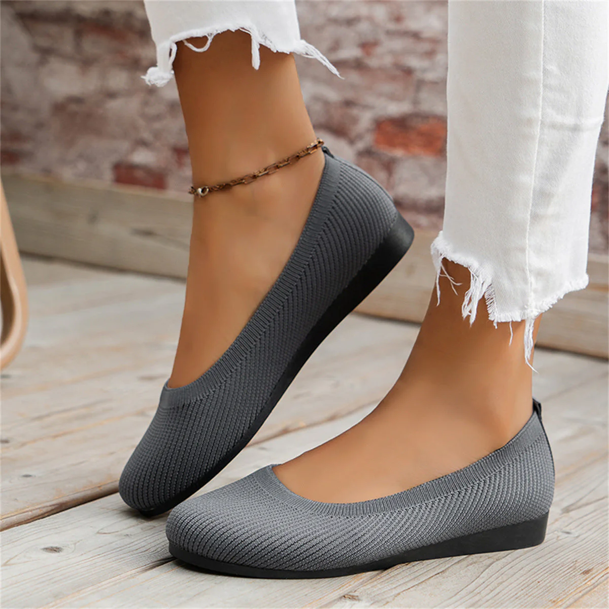 Heidi-Mode | Ballerinas Modische Orthopädische Schuhe mit Niedrigem Absatz für Frauen - Image 11