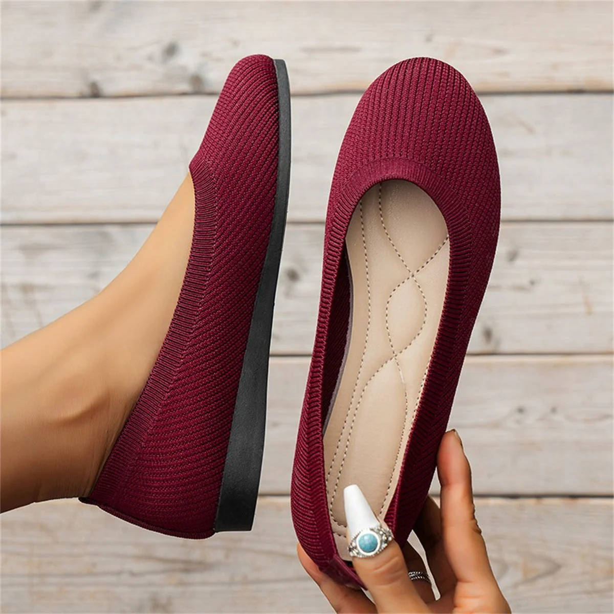 Heidi-Mode | Ballerinas Modische Orthopädische Schuhe mit Niedrigem Absatz für Frauen - Image 8