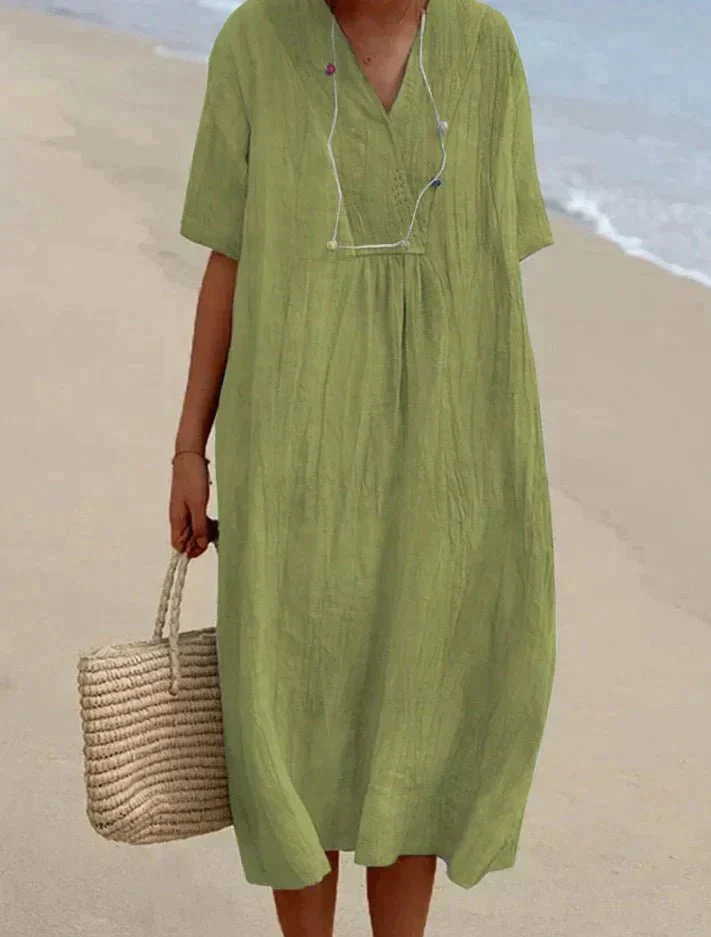 Heidi-Mode | Baumwoll Leinen Sommerkleid - Image 2