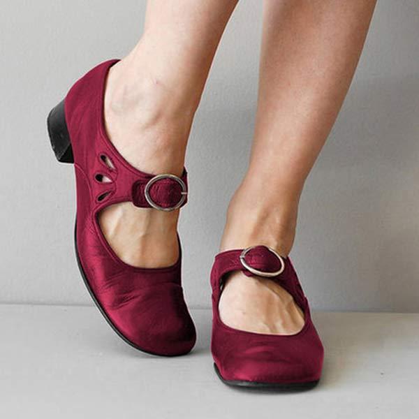 Heidi-Mode | Keil Leder Orthopädische Schnallensandalen - Image 10