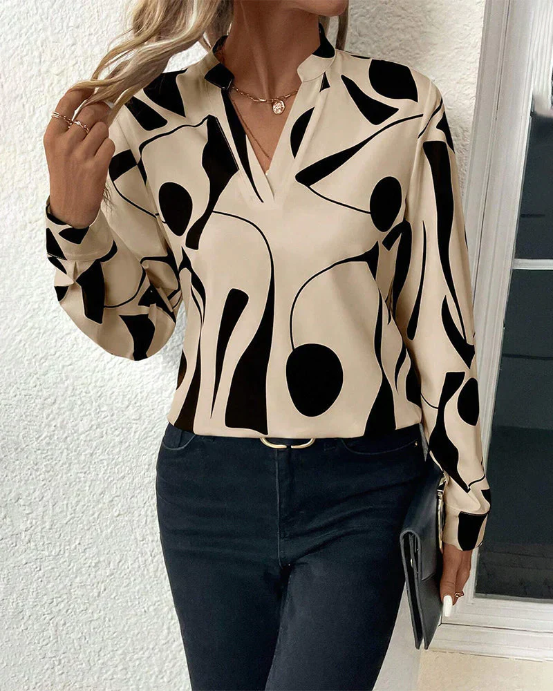Heidi-Mode | Bedruckte Elegante Bluse für Frauen - Image 4