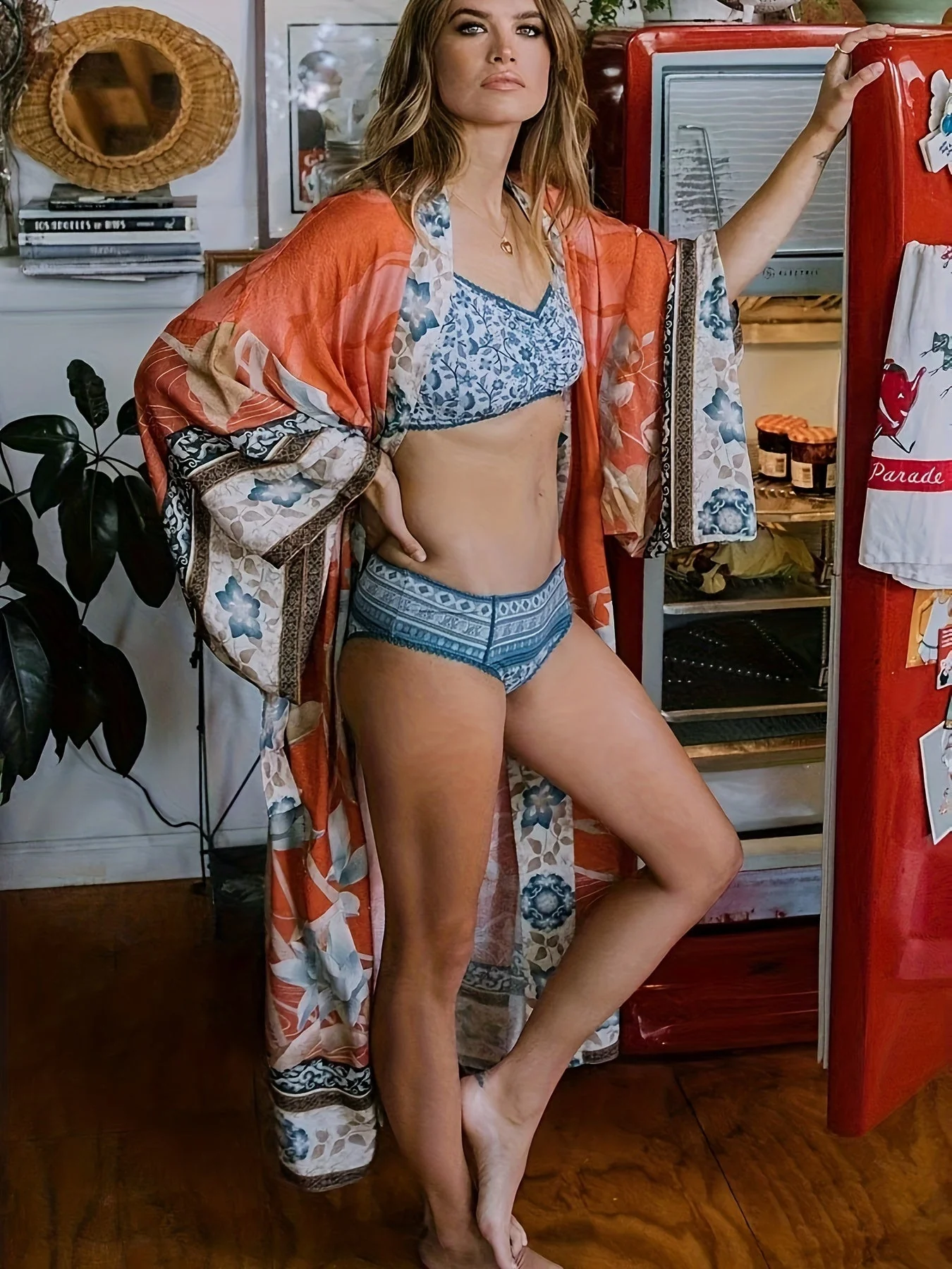 Heidi-Mode | Bedruckter, Vom Kimono Inspirierter, Stylischer Strandüberwurf - Image 4