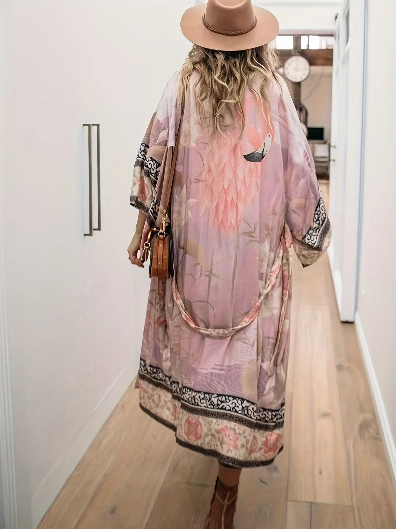 Heidi-Mode | Bedruckter, Vom Kimono Inspirierter, Stylischer Strandüberwurf - Image 6