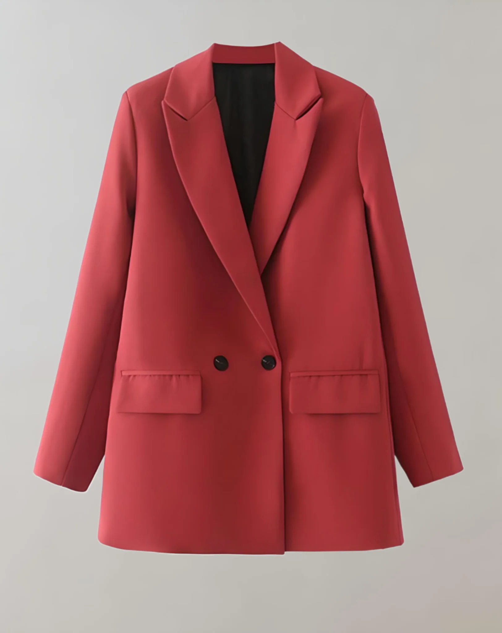 Heidi-Mode | Bequeme Einfarbige Formelle Übergröße Kragenblazer - Image 15