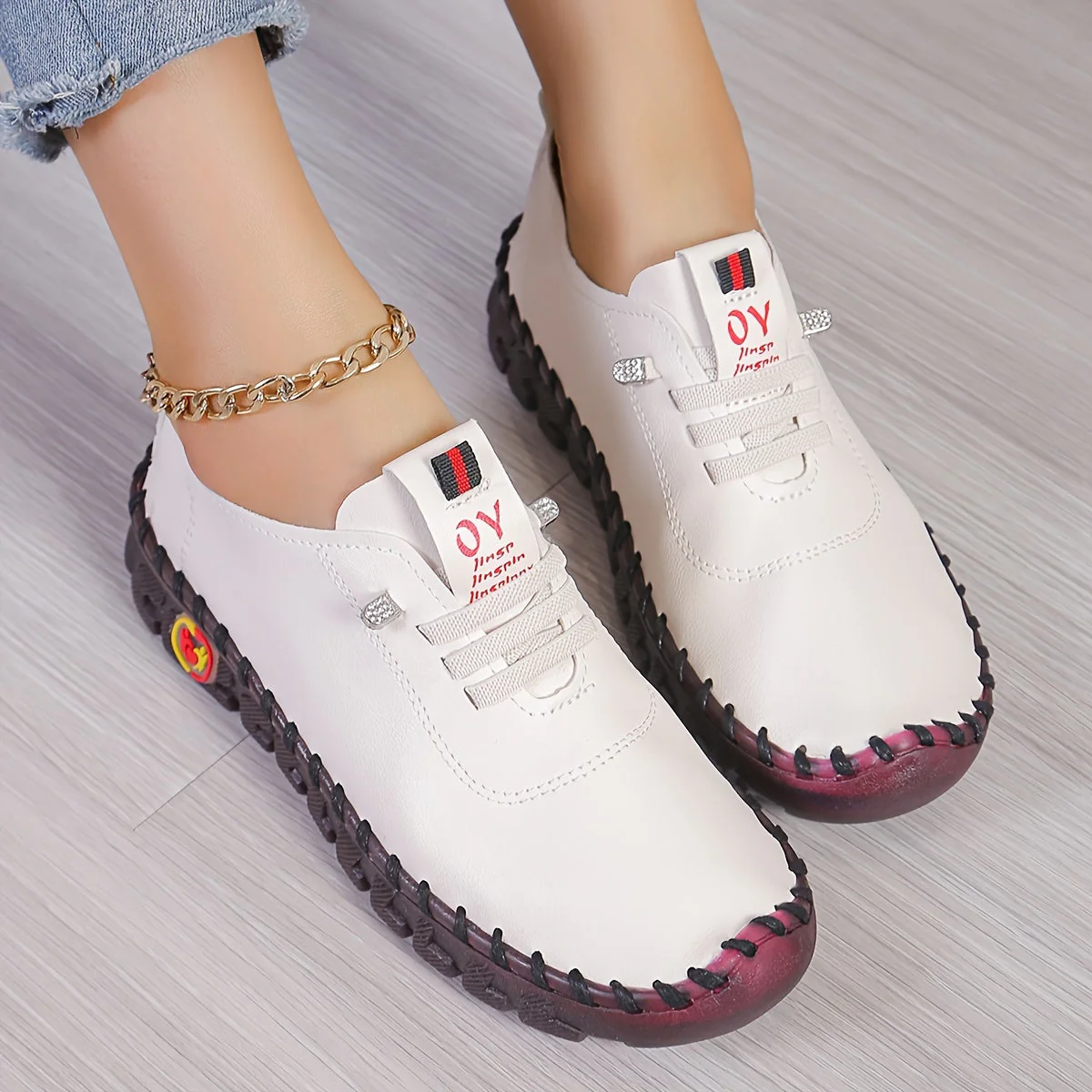 Heidi-Mode | Bequeme Lederschuhe mit Runder Spitze - Image 9