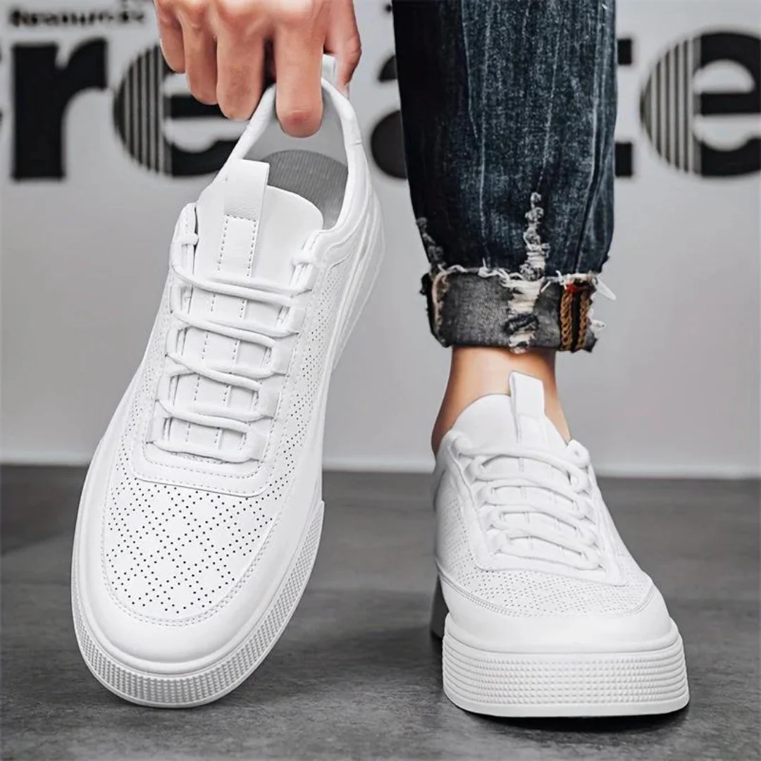 Heidi-Mode | Bequeme Lässig Weiße Herrenschuhe - Image 8