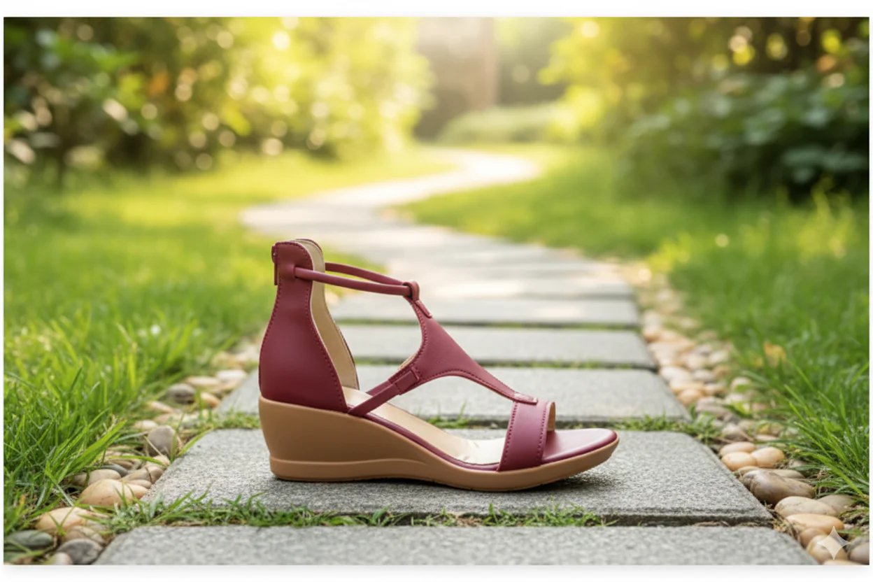 Heidi-Mode | Bequeme Orthopädische Keilsandalen für Damen Lässige Keilsandalen Aus Leder mit Fußgewölbeunterstützung - Image 6