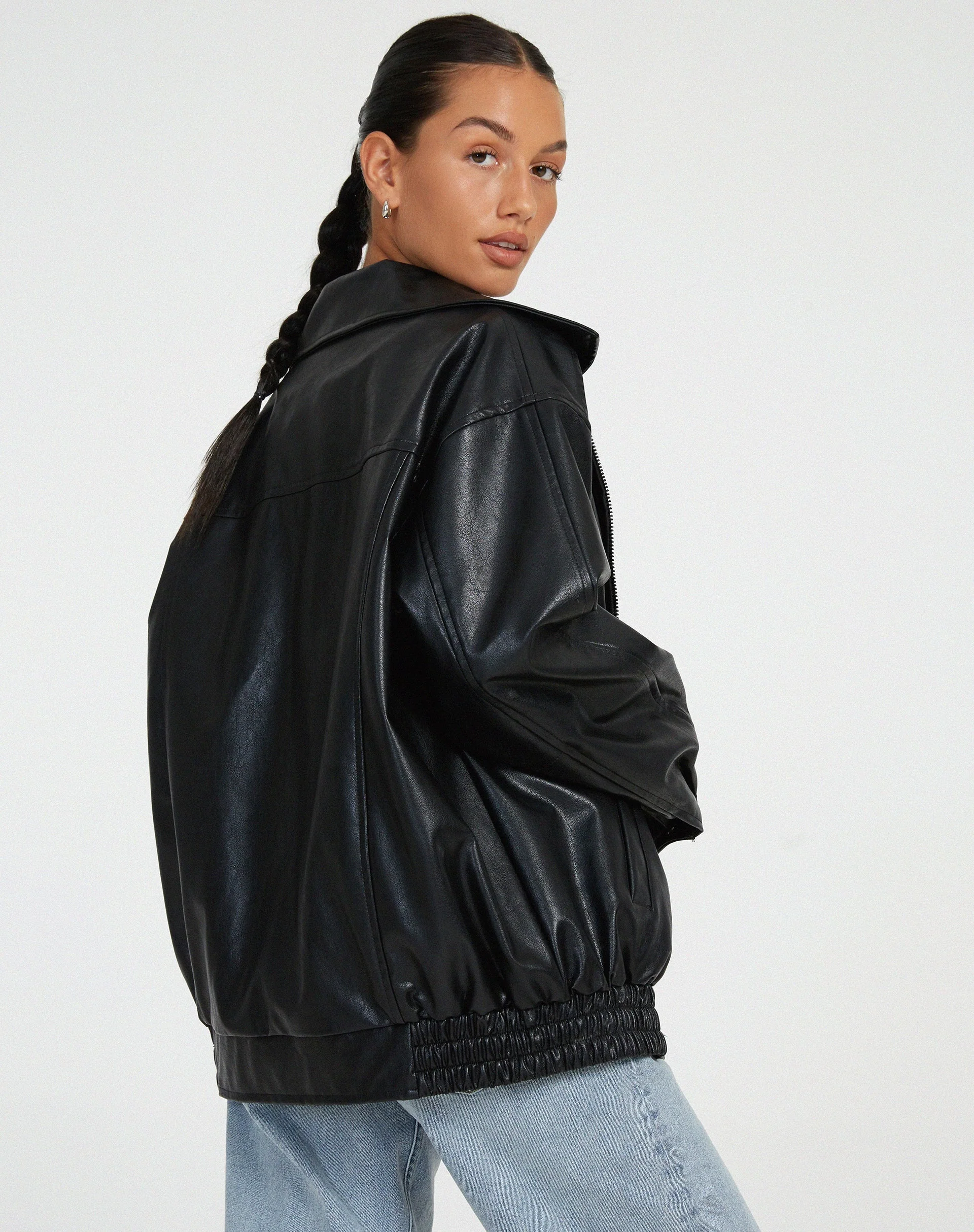Heidi-Mode | Übergröße PU-Lederjacke Damen Modischer Look, Hochwertiges Kunstleder - Image 6