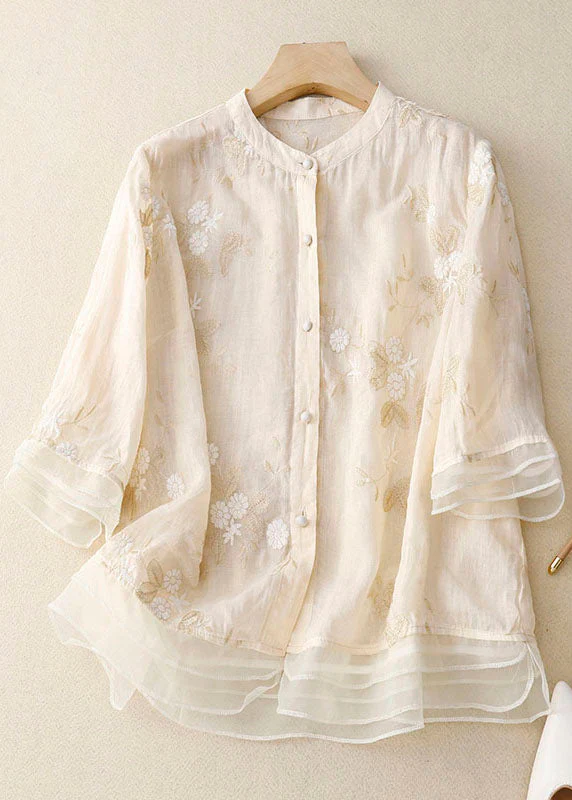 Heidi-Mode | Bestickte Baumwoll Leinen Bluse - Image 6