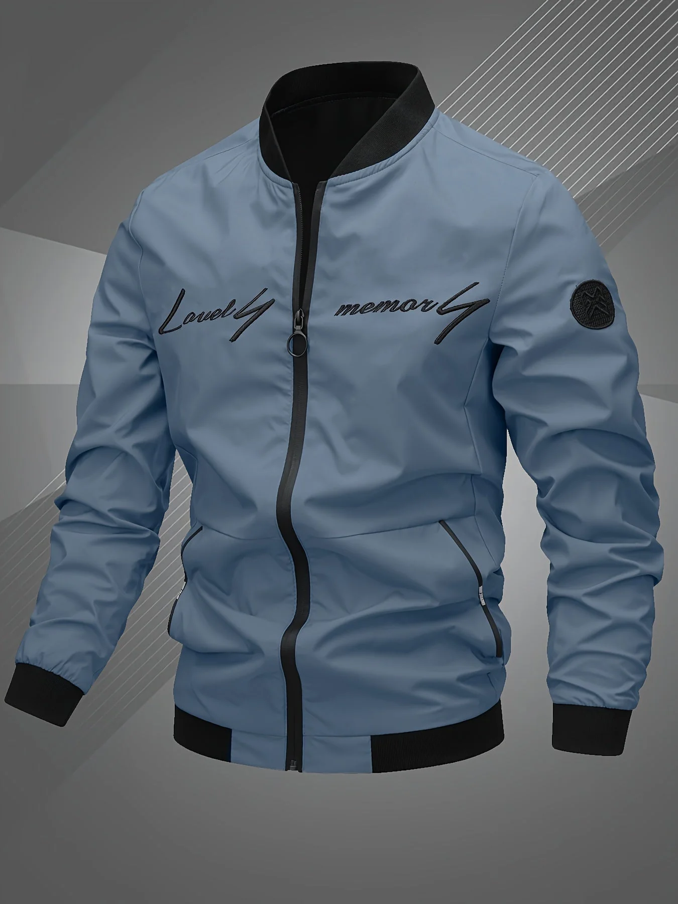 Heidi-Mode | Buchstaben gestickte Bomberjacke für Herren - Image 5