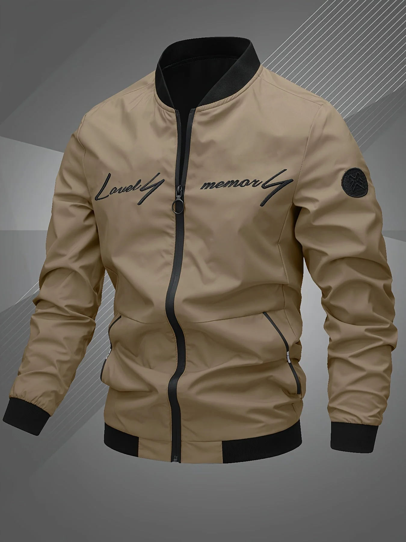 Heidi-Mode | Buchstaben gestickte Bomberjacke für Herren - Image 6