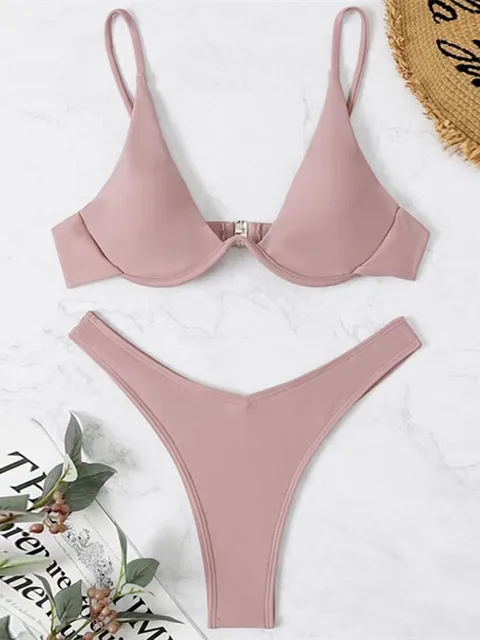 Heidi-Mode | Bügel-Bikini-Set Push-Up-Bh und Tanga-Bademode für Damen - Image 5