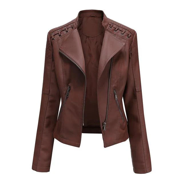 Heidi-Mode | Biker Jacke Trendige Jacke In Lederoptik für Frauen - Image 2