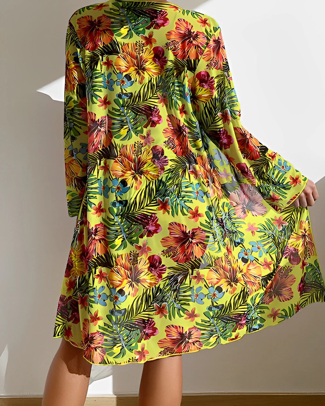 Heidi-Mode | Bikini Satz mit Hoher Taille und Tropischem Print für Damen - Image 3