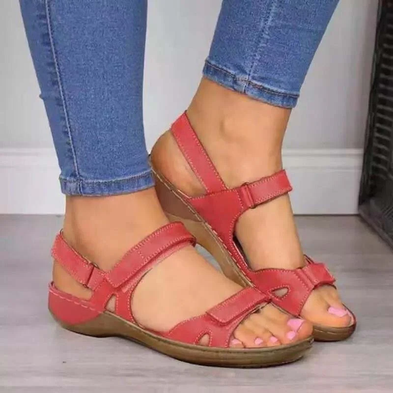 Heidi-Mode | Bliss Clark Orthopädische Sommersandalen mit Klettverschluss für Frauen - Image 3