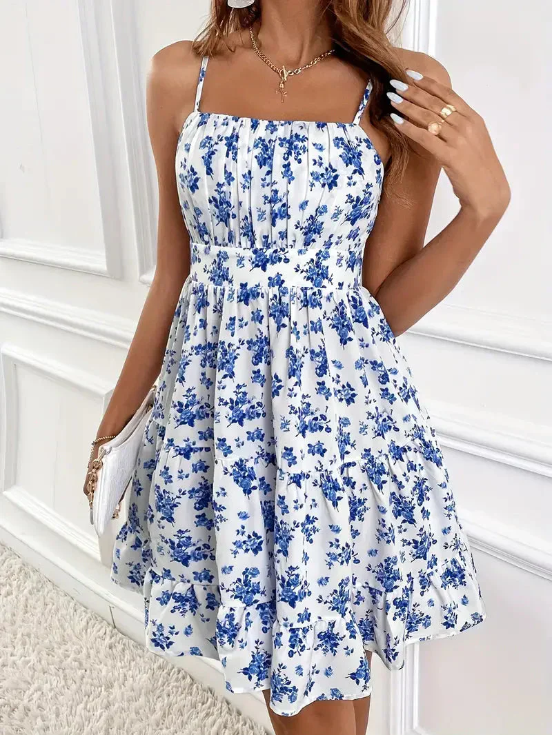 Heidi-Mode | Blumenkleid, Mini, Spaghettiträger, Sommerkleid, Festkleid - Image 8