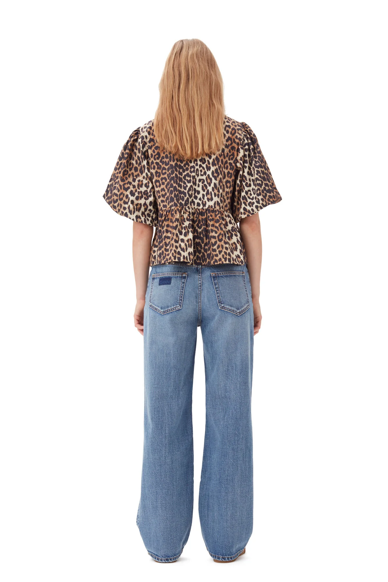 Heidi-Mode | Bluse mit Puffärmeln und Schleifendetail für Damen - Image 5