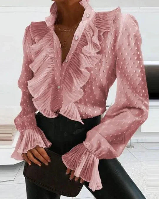 Heidi-Mode | Bluse mit Rüschen und Langen Ärmeln. - Image 2
