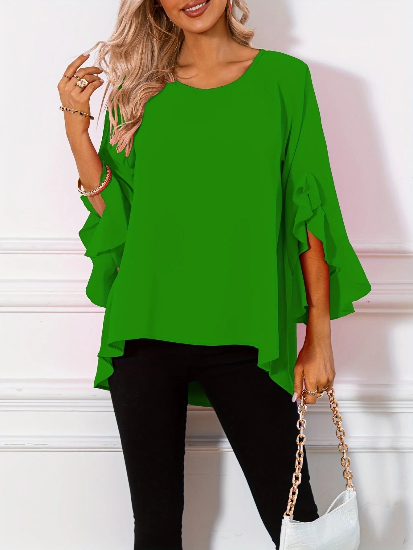 Heidi-Mode | Bluse mit Rundhalsausschnitt für Den Frühling - Image 5