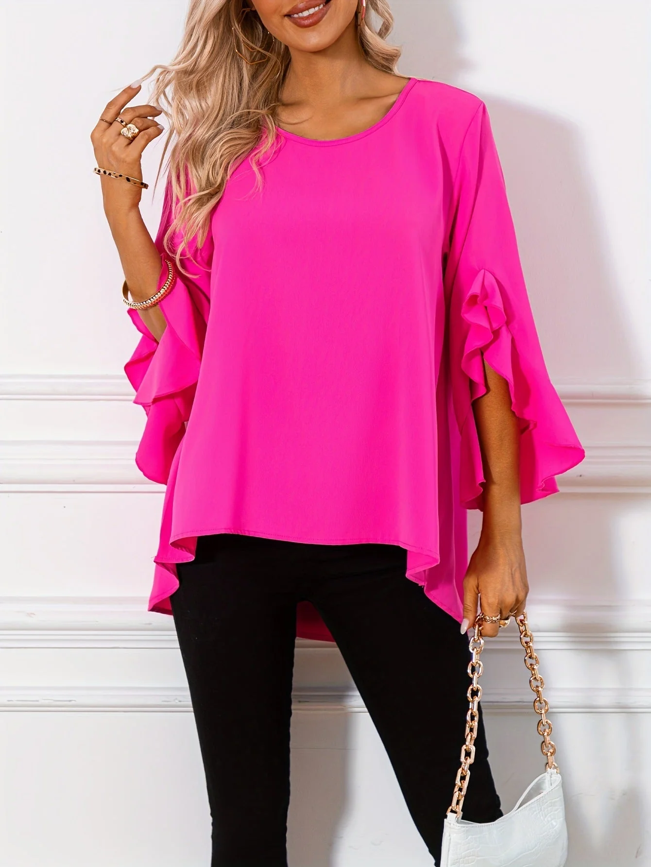 Heidi-Mode | Bluse mit Rundhalsausschnitt für Den Frühling - Image 6