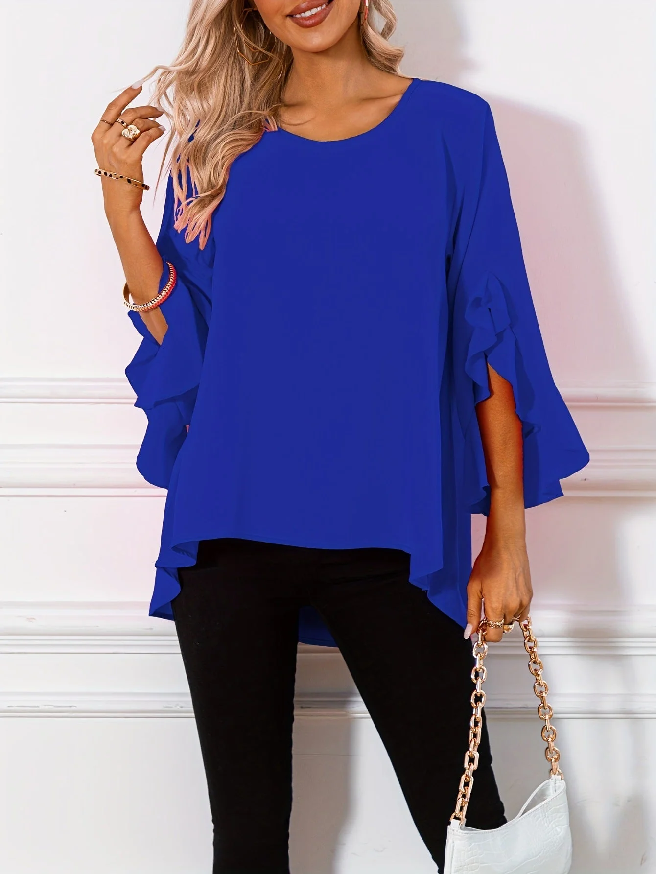 Heidi-Mode | Bluse mit Rundhalsausschnitt für Den Frühling - Image 9