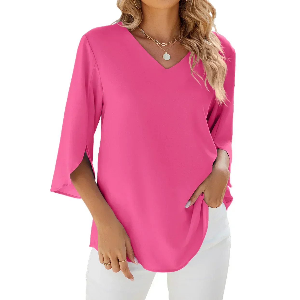 Heidi-Mode | Bluse mit V-Ausschnitt – Elegante und Vielseitige Wahl für Jeden Anlass - Image 7
