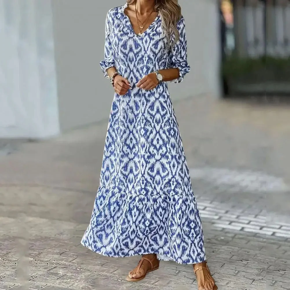 Heidi-Mode | Bohemian Maxikleid mit Ärmeln für Frauen - Image 2