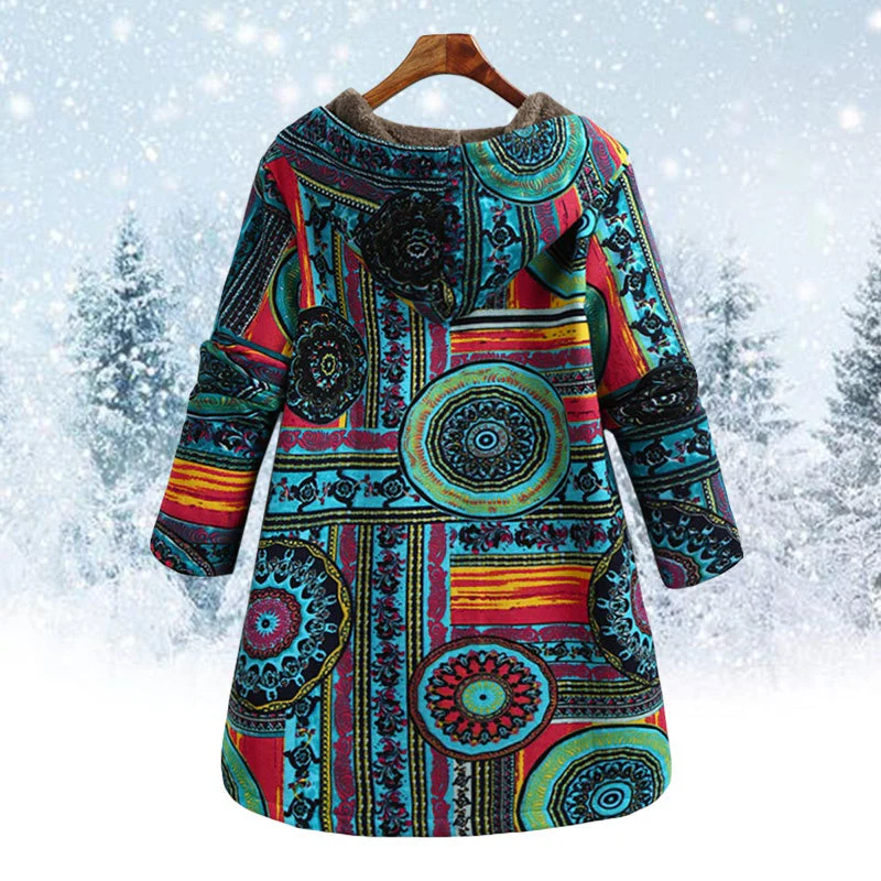 Heidi-Mode | Bohemian Wintermantel mit Blumenmuster - Image 2