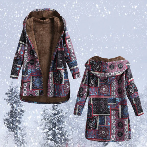 Heidi-Mode | Bohemian Wintermantel mit Blumenmuster - Image 5