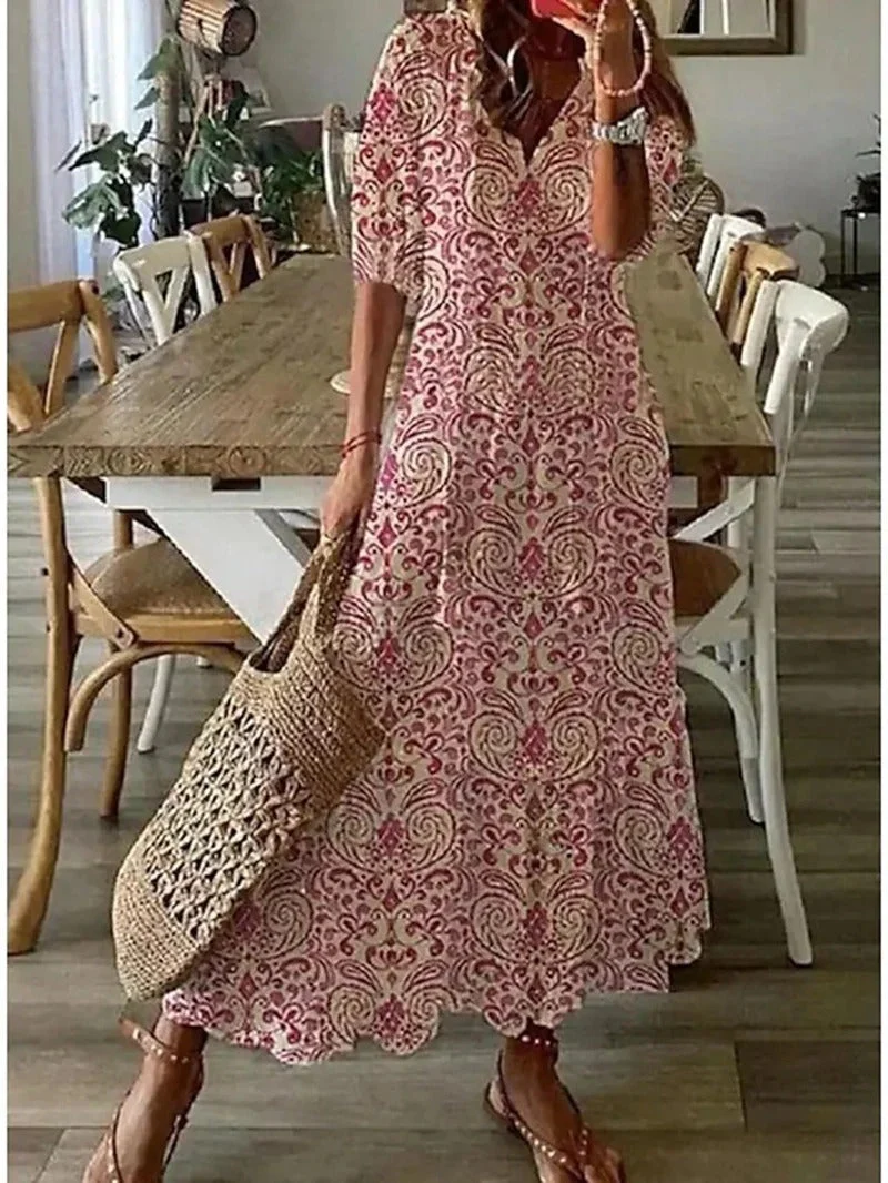 Heidi-Mode | Boho Blumen Maxi Kleid für Damen - Image 5