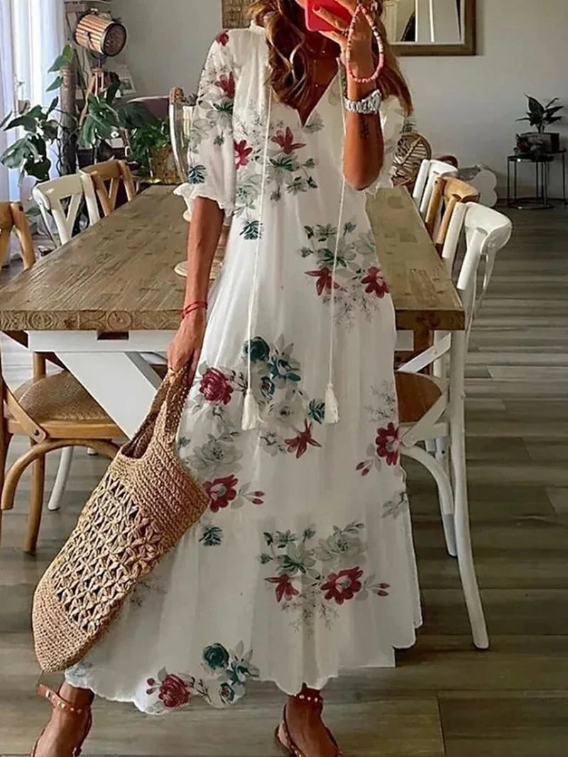 Heidi-Mode | Boho Blumen Maxi Kleid für Damen - Image 7