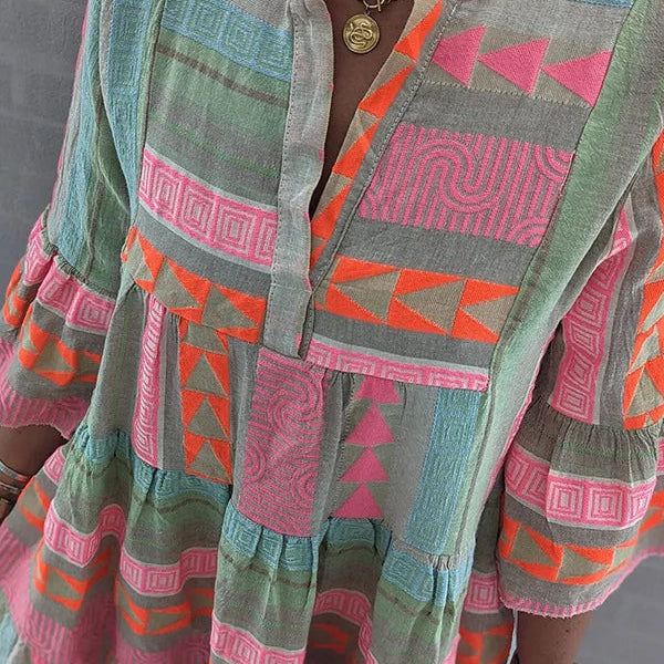 Heidi-Mode | Boho Chic Locker Sitzendes Kleid - Image 3