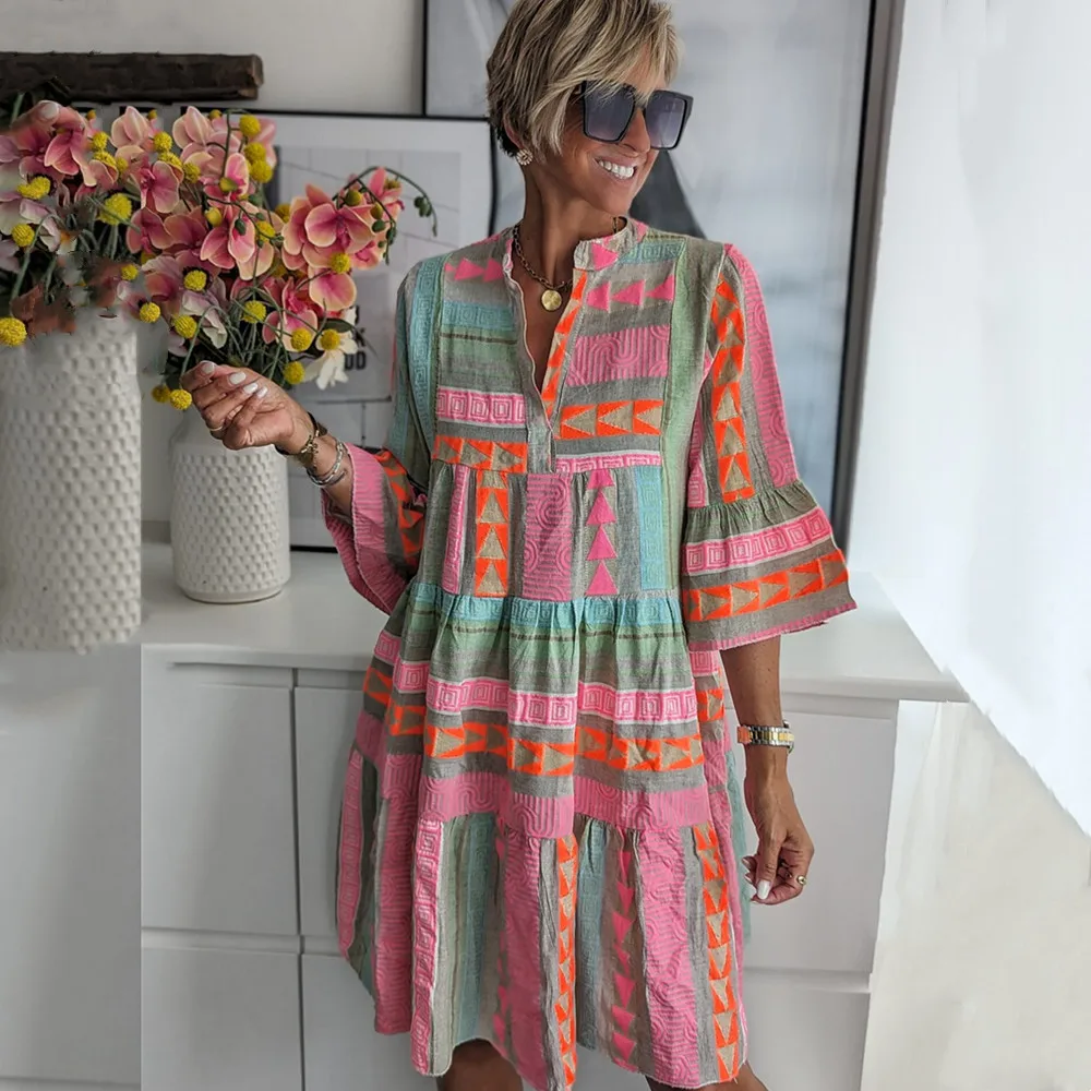 Heidi-Mode | Boho Chic Locker Sitzendes Kleid - Image 4