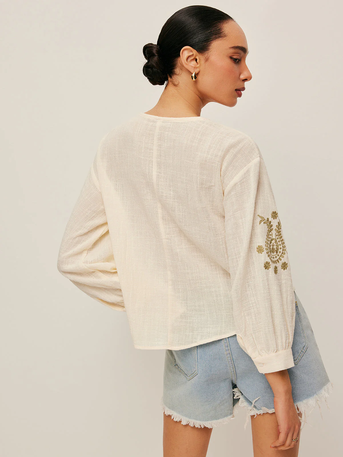 Heidi-Mode | Boho Gestickte Bluse - Image 5