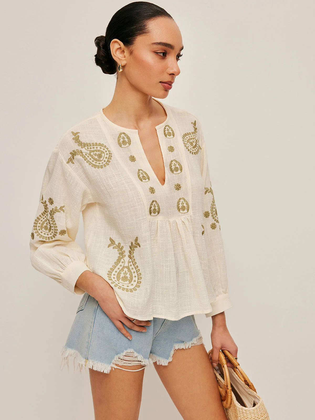 Heidi-Mode | Boho Gestickte Bluse - Image 6