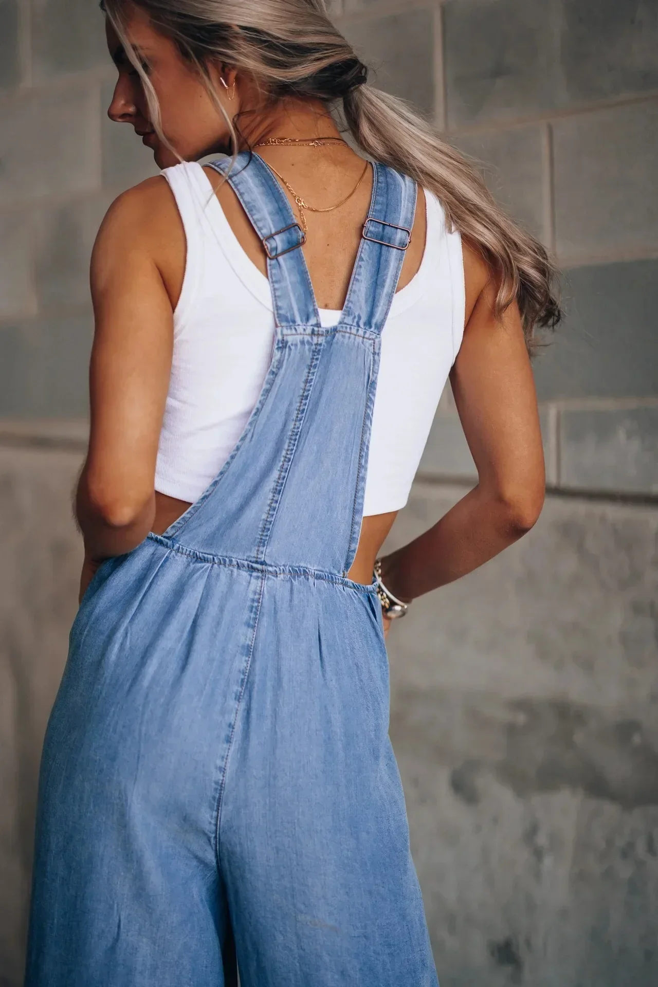 Heidi-Mode | Boho Oversize Denim Latzhose - Image 12