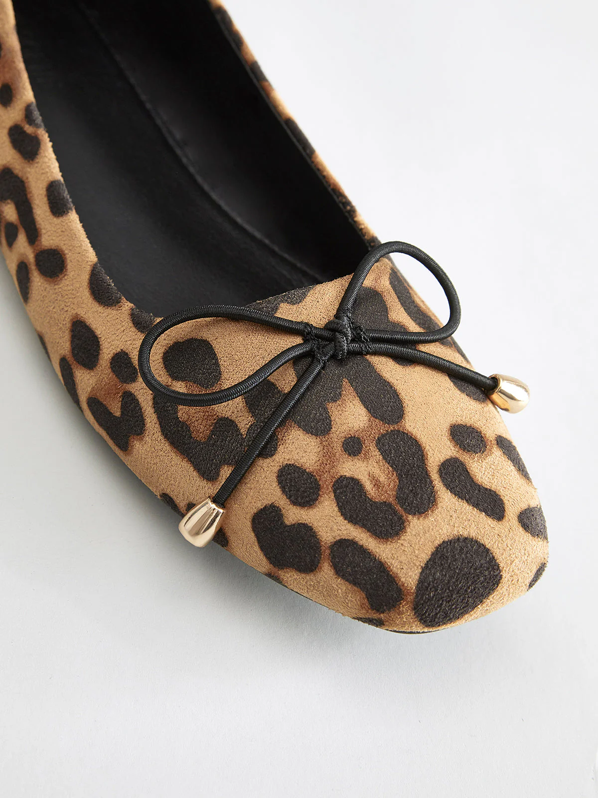 Heidi-Mode | Bow Decor Leopard Print Ballerinas - Image 3