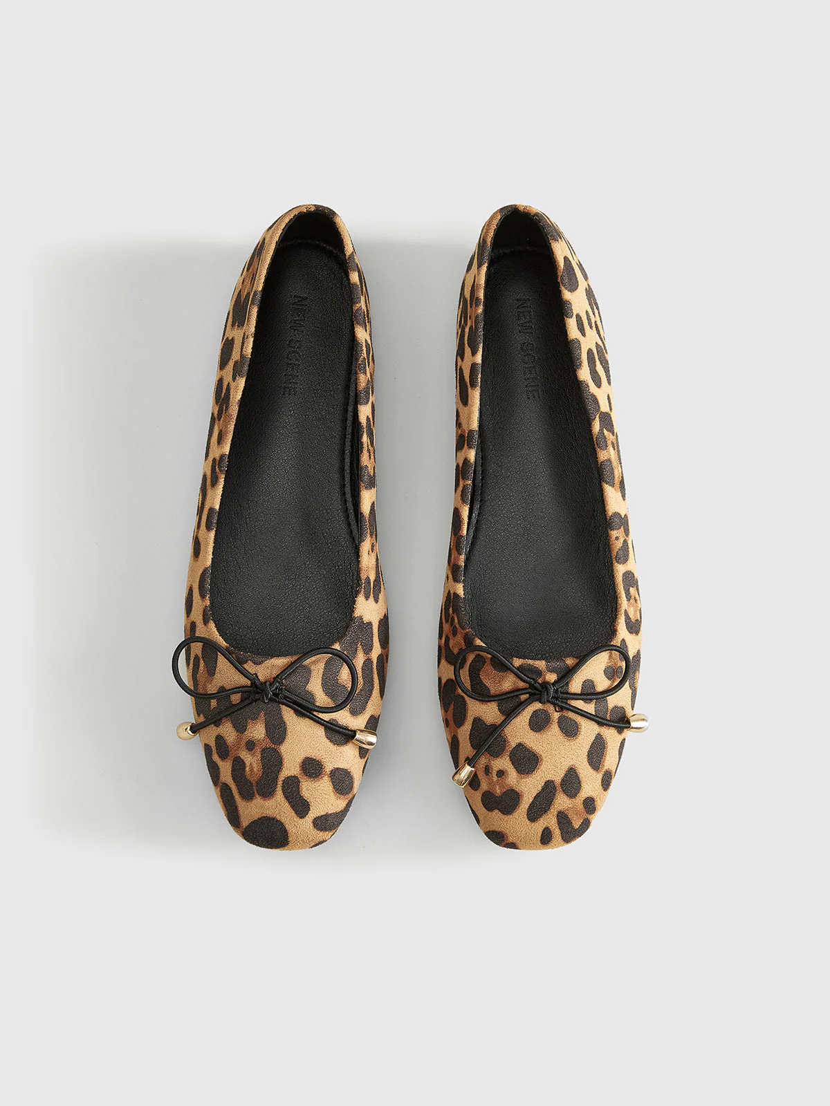 Heidi-Mode | Bow Decor Leopard Print Ballerinas - Image 4