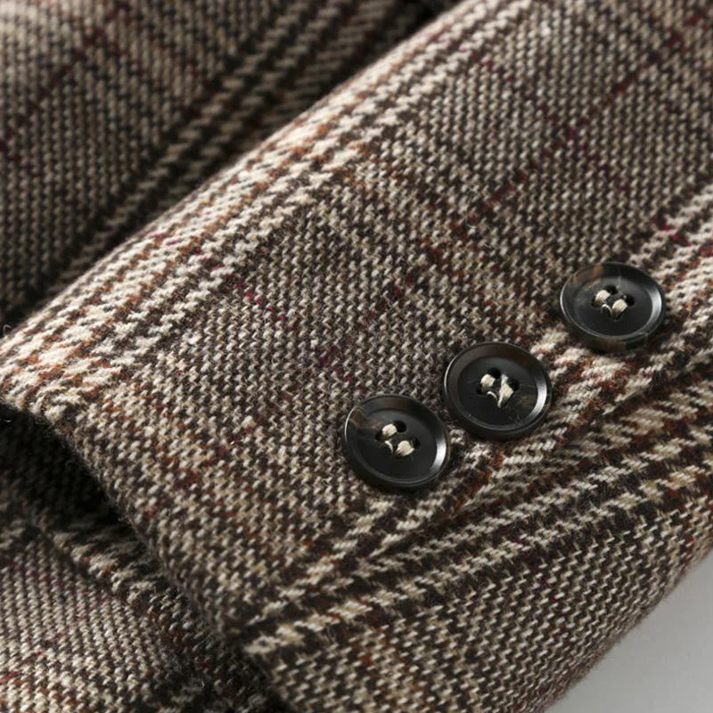 Heidi-Mode | Büro Damen Kariert Blazer Langarm Lässig Jacke - Image 5