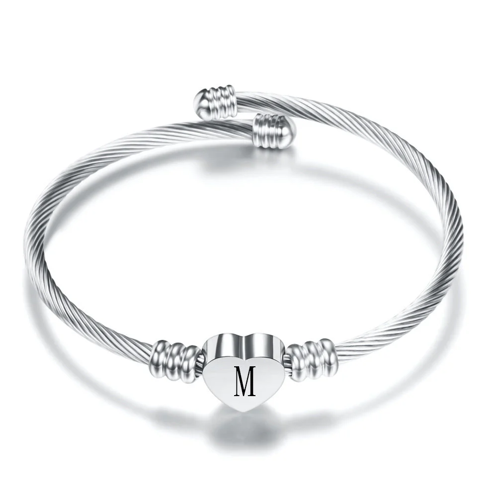 Heidi-Mode | Buchstaben Edelstahl Armreif - Image 13