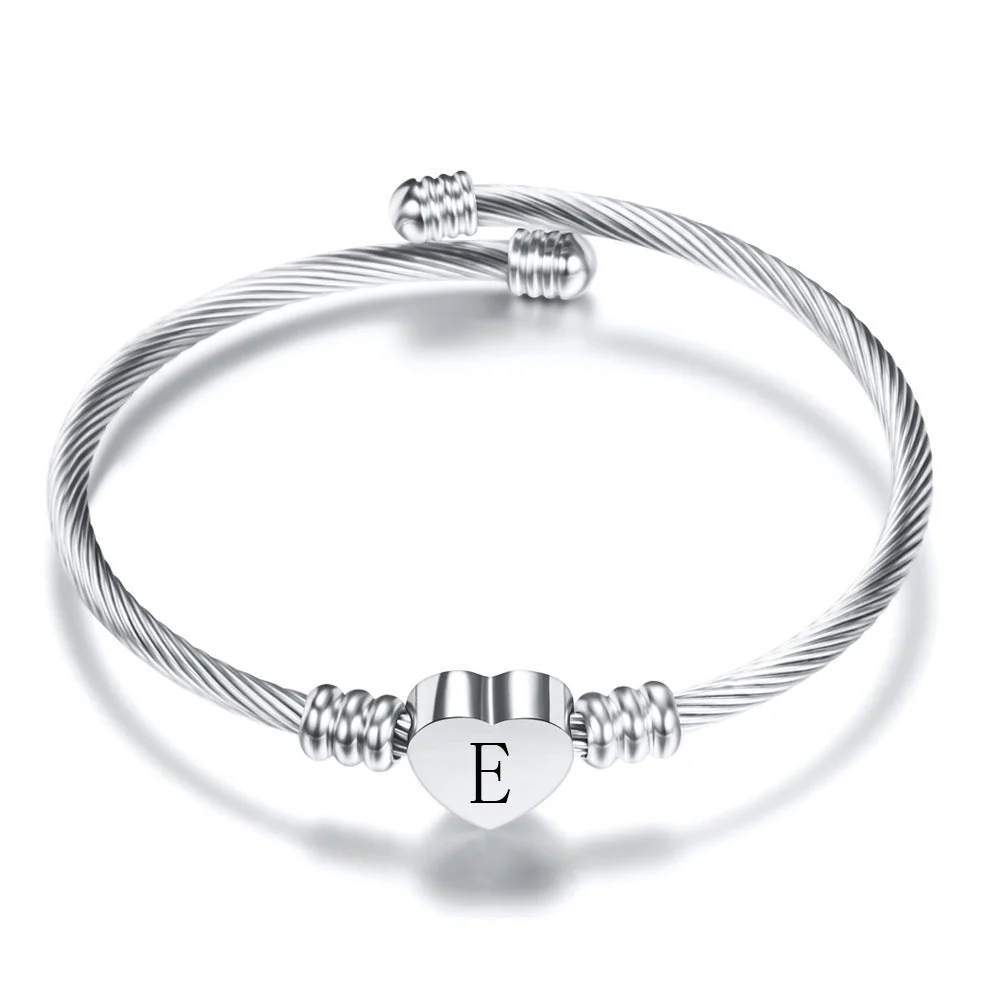 Heidi-Mode | Buchstaben Edelstahl Armreif - Image 5