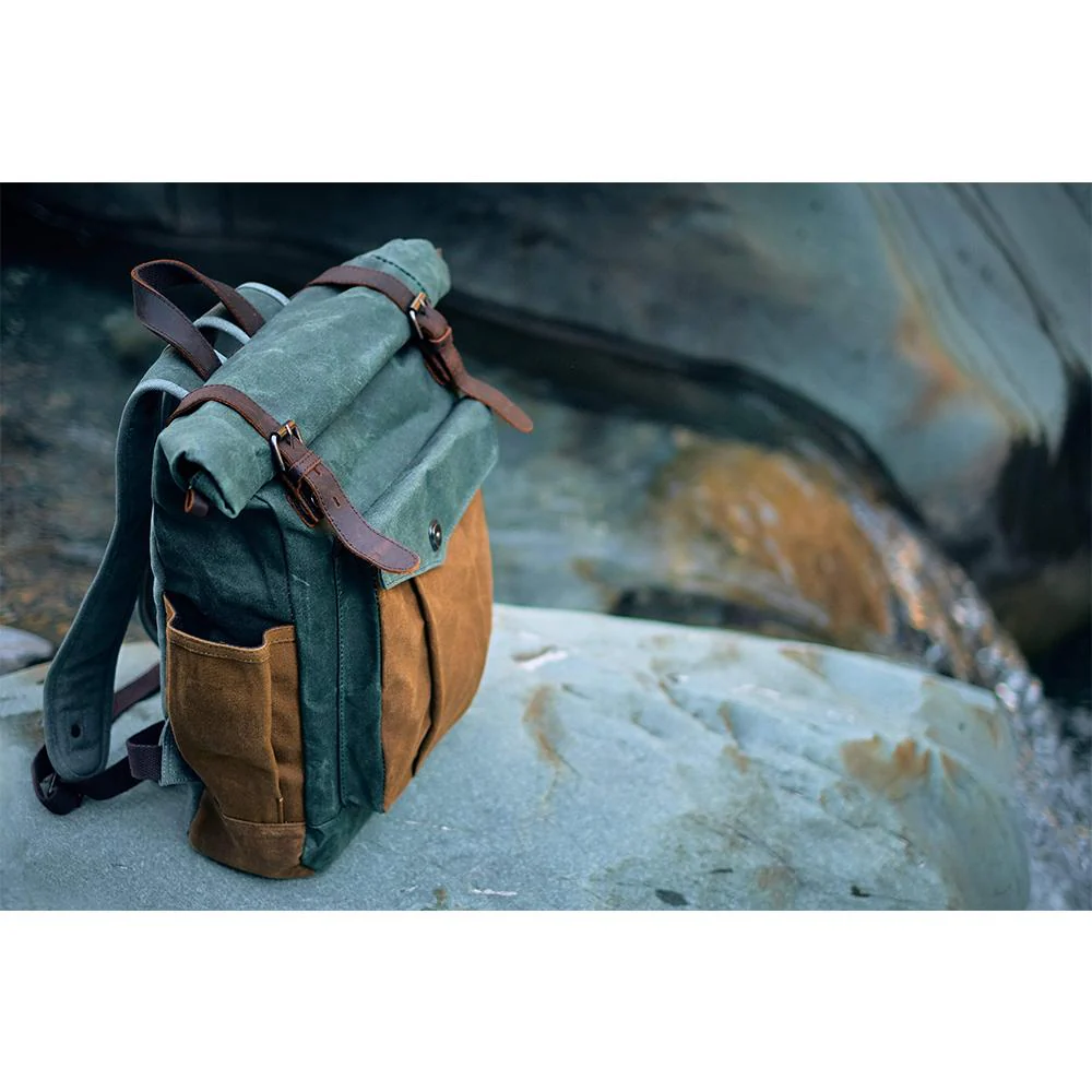 Heidi-Mode | Canvas Rolltop Rucksack - Lundastyle - Nachhaltig und Stilvoll für Abenteurer - Image 12