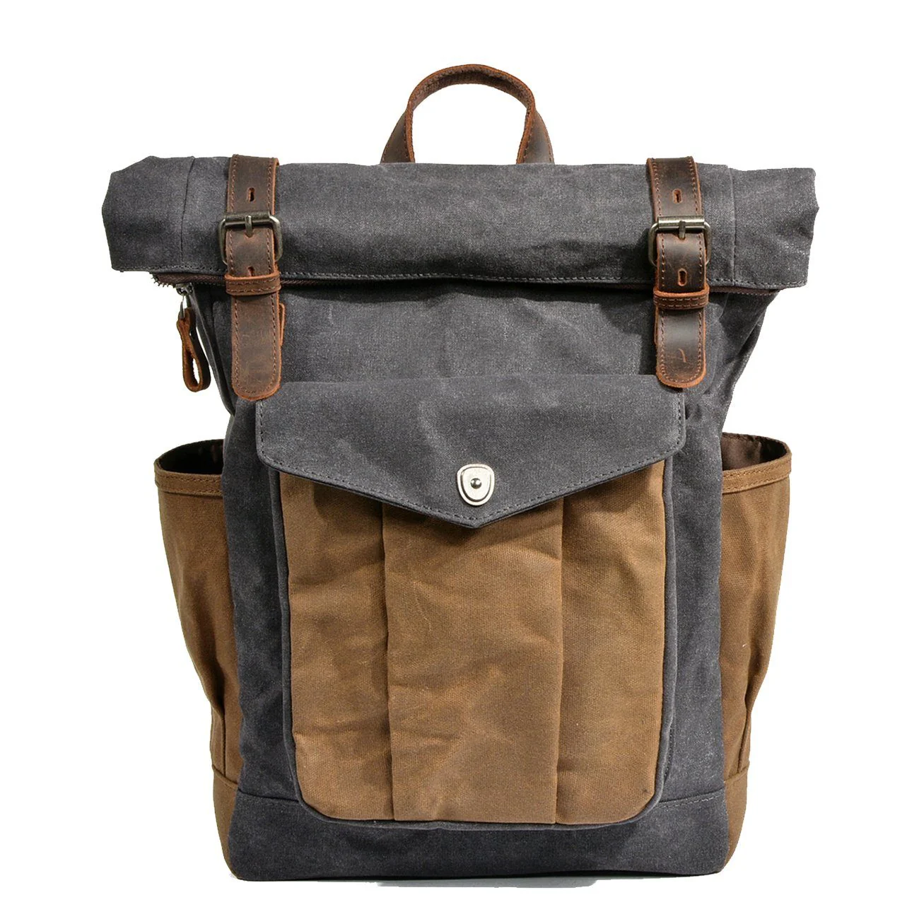 Heidi-Mode | Canvas Rolltop Rucksack - Lundastyle - Nachhaltig und Stilvoll für Abenteurer - Image 14