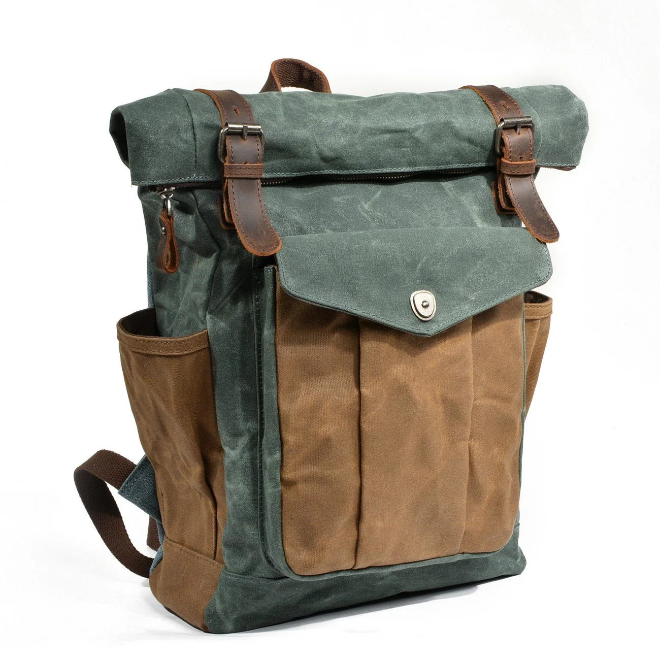 Heidi-Mode | Canvas Rolltop Rucksack - Lundastyle - Nachhaltig und Stilvoll für Abenteurer - Image 5