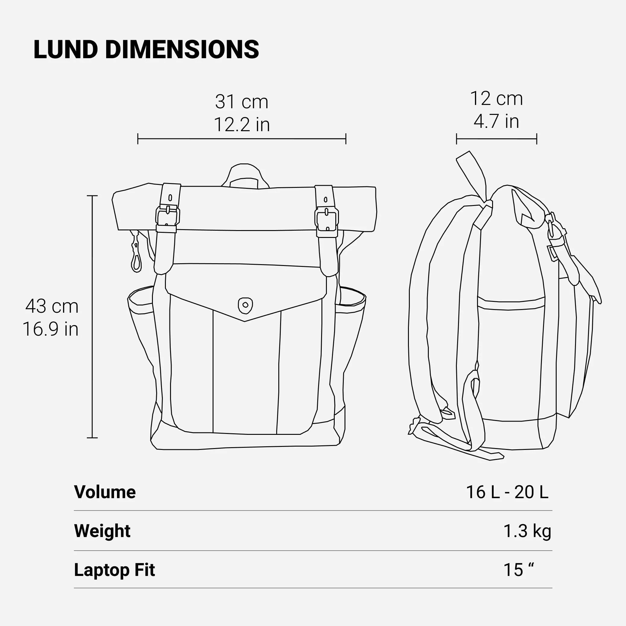 Heidi-Mode | Canvas Rolltop Rucksack - Lundastyle - Nachhaltig und Stilvoll für Abenteurer - Image 7
