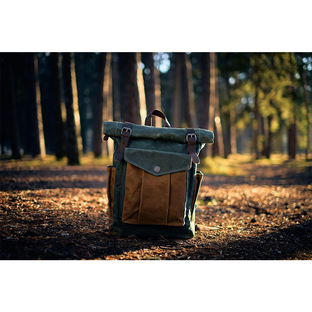 Heidi-Mode | Canvas Rolltop Rucksack - Lundastyle - Nachhaltig und Stilvoll für Abenteurer - Image 8